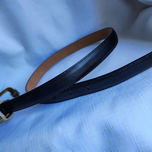NWOT Brighton Unique Leather Classic Black Women`s Belt main image 6